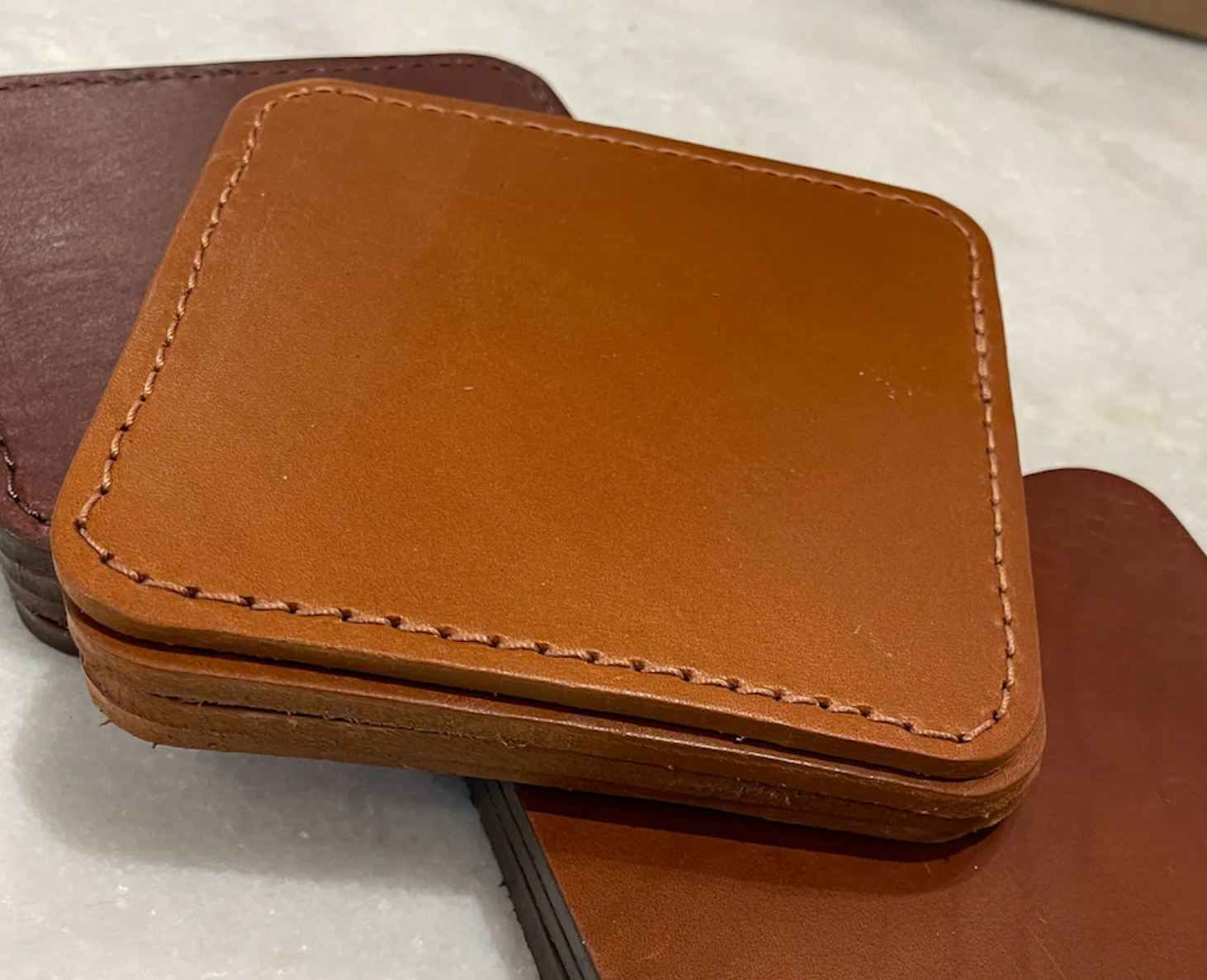 Square Leather Coasters - Thumbnail 5