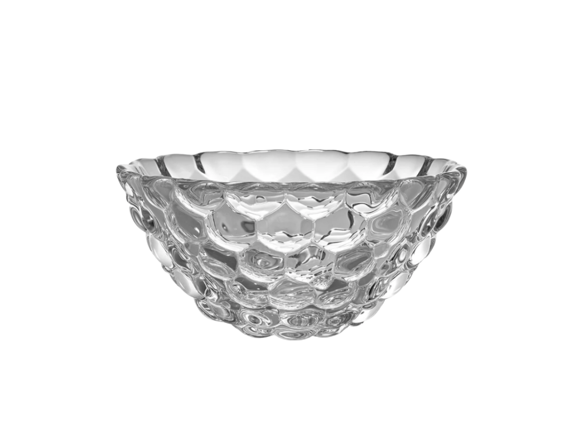 Raspberry Crystal Glass Bowl