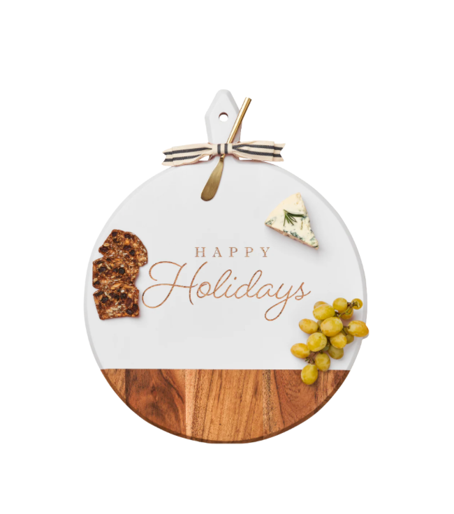 Happy Holidays Entertaining Cheese Board Set