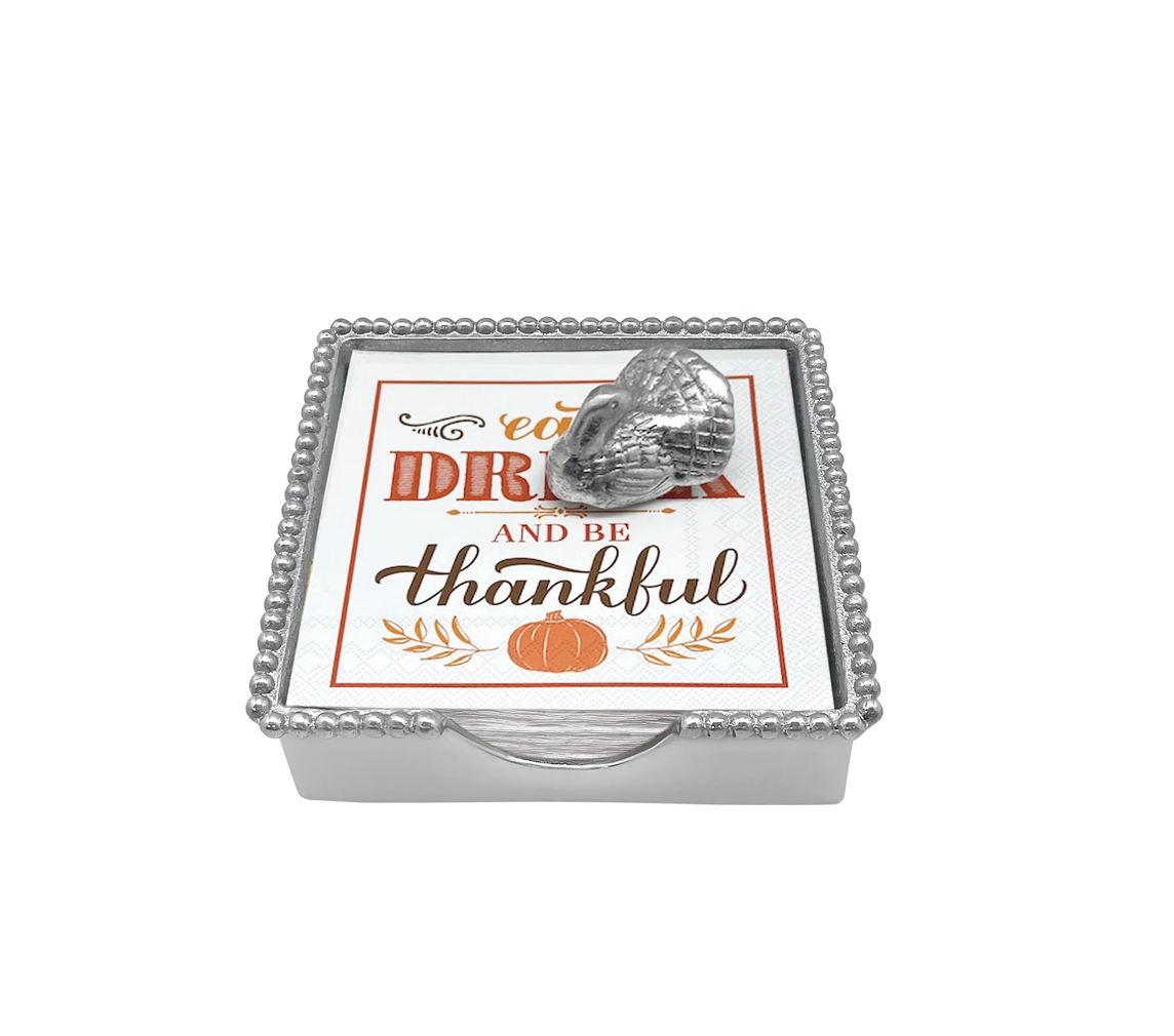 Turkey Beaded Napkin Box Set