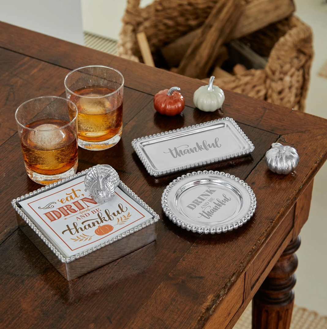 Turkey Beaded Napkin Box Set - Thumbnail 2