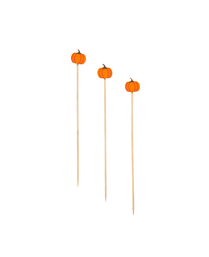 Pumpkin Themed Large Cocktail Picks