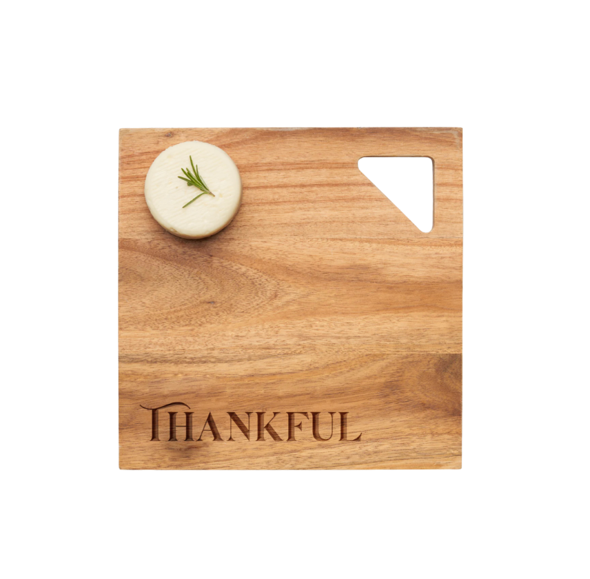 Thanksgiving Acacia Modern Geo Square Board
