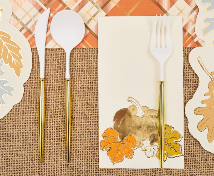 Thanksgiving Guest Towels with Ceramic Napkin Tray