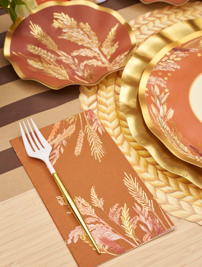 Thanksgiving Guest Towels with Ceramic Napkin Tray