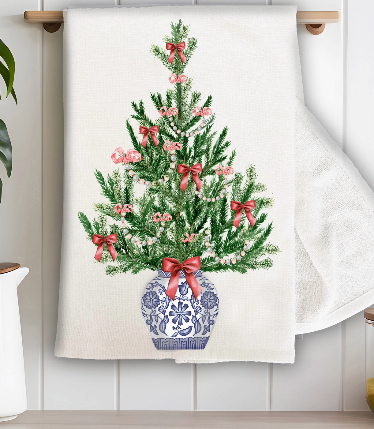 Evergreen Kitchen Candle & Tea Towel Set