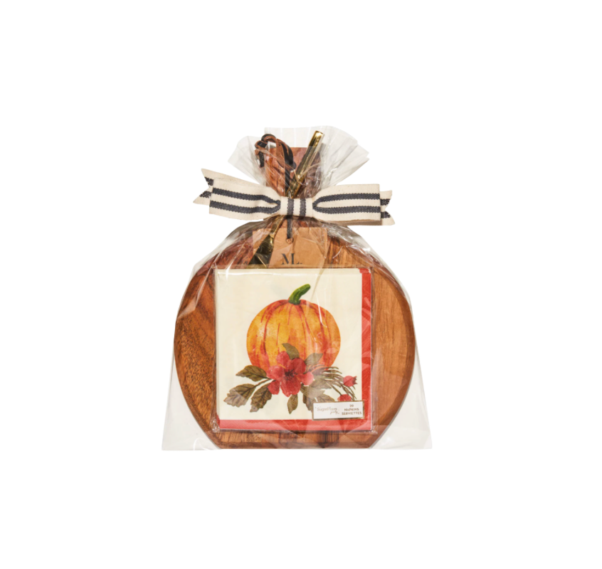 The Autumn Foliage Round Board Serving Set