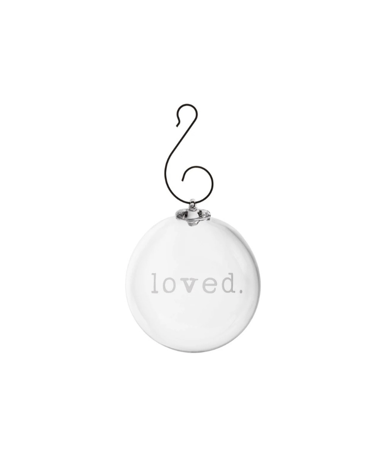 Round Glass Ornament — LOVED - Thumbnail 3