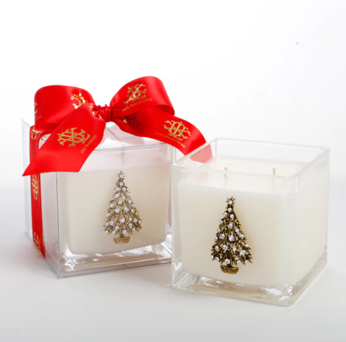 Holiday Tree Glass Candle