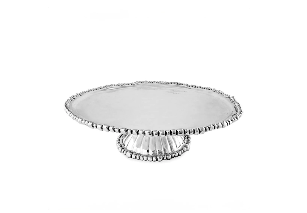 Pedestal Organic Pearl Nova Round Platter - Thumbnail 4