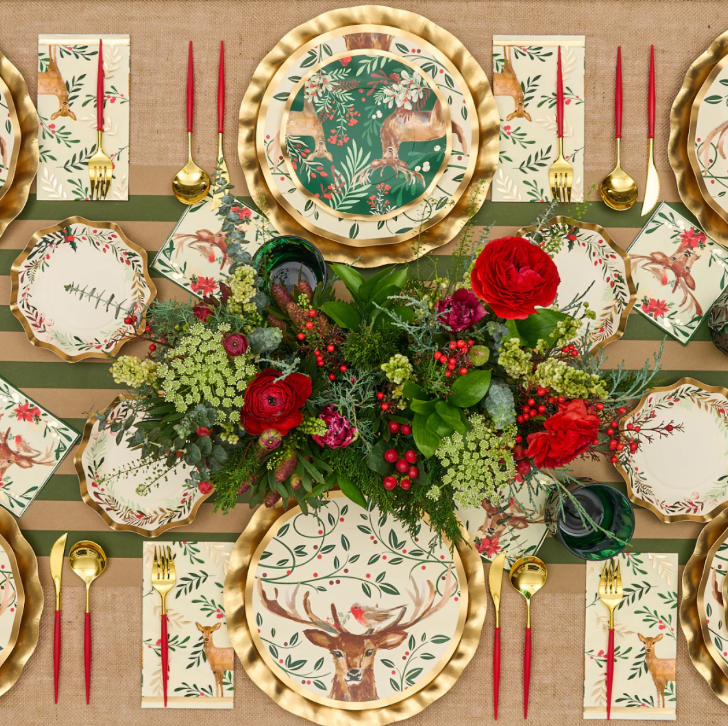 Christmas Forest Acacia Entertaining Set