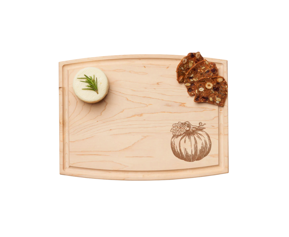 Arched Pumpkin Theme Maple Serving Board
