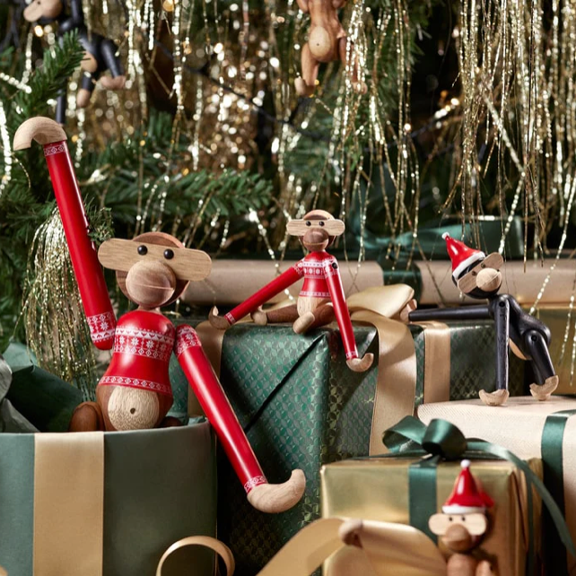 Mini Monkey in Christmas Sweater Figurine