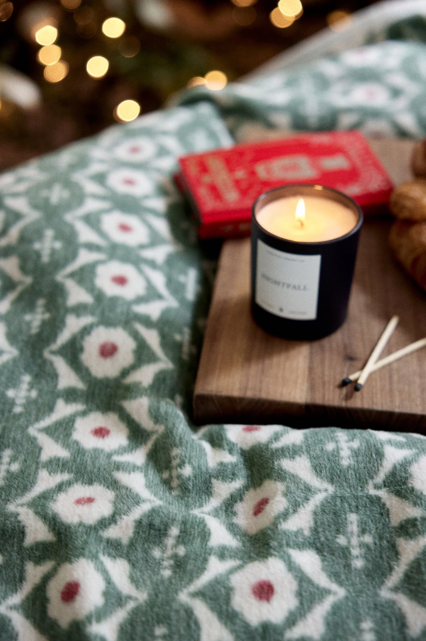 Floral Jacquard Throw Blanket