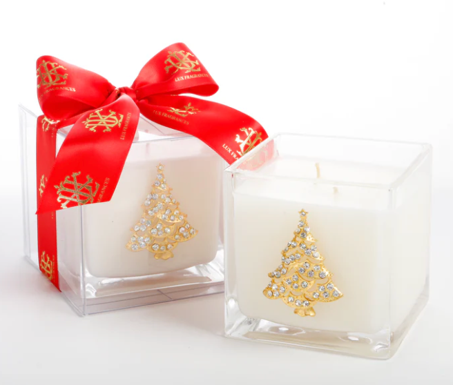 Holiday Tree Glass Candle