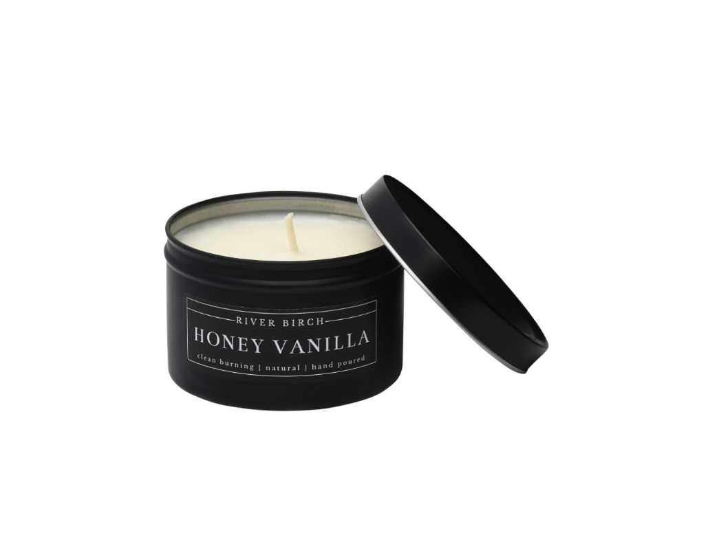 8 oz Holiday Soy Candle in Black Tin