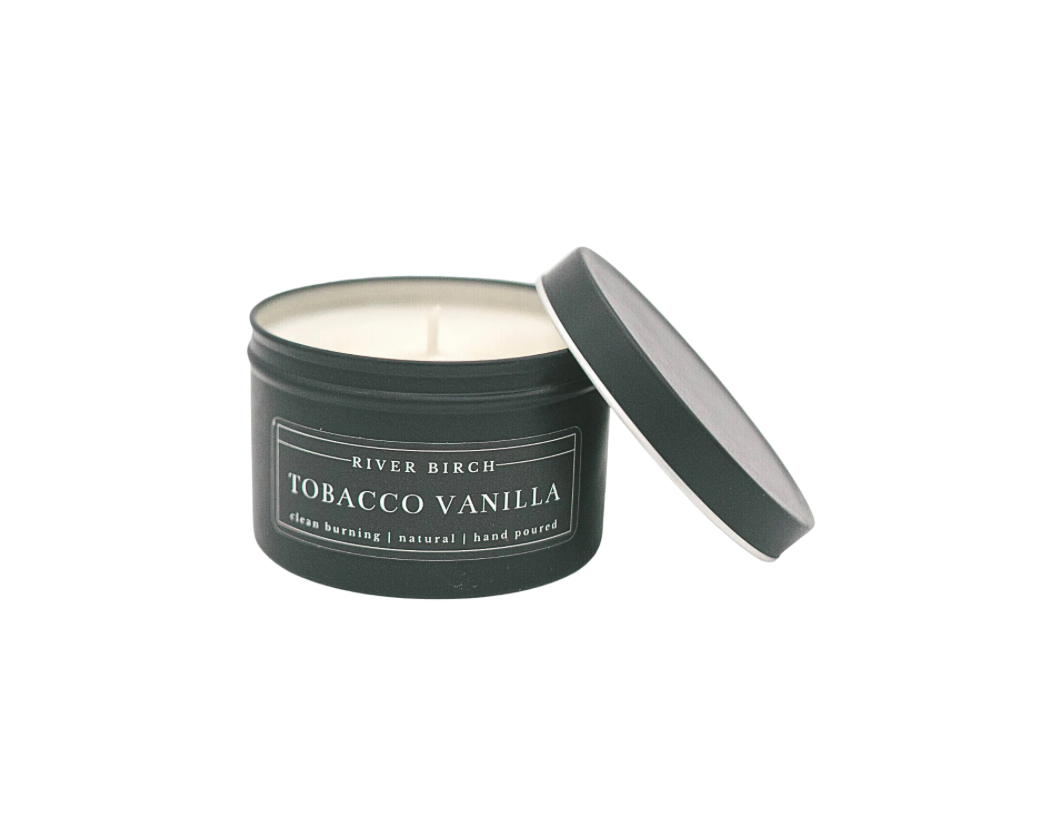 8 oz Holiday Soy Candle in Black Tin