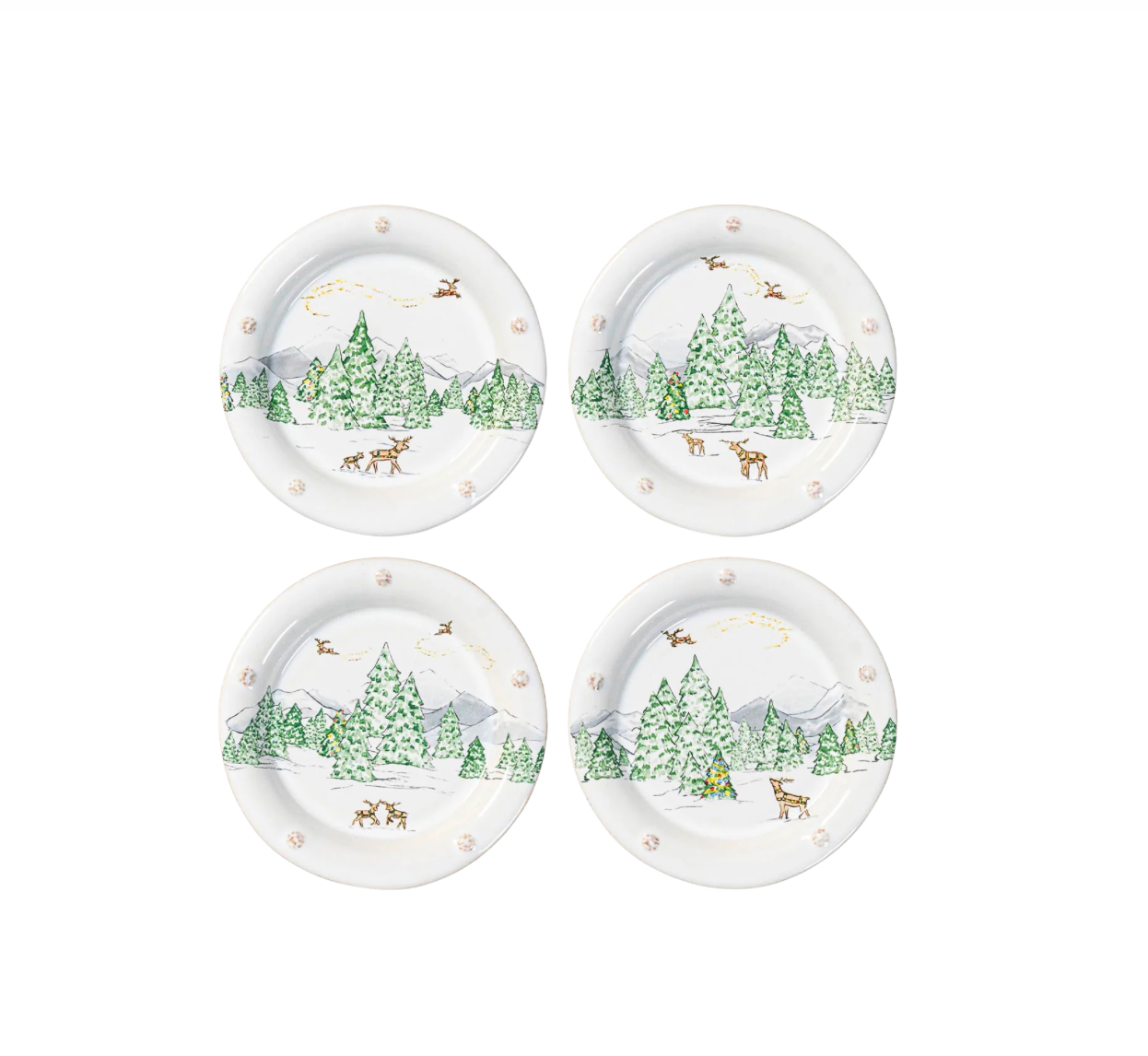 Berry & Thread North Pole Cocktail Plates - Set of 4