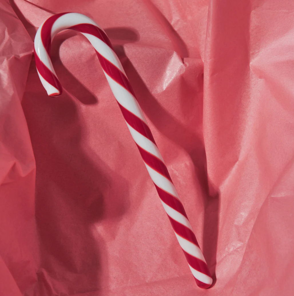 Glass Polka-Stripe Candy Canes