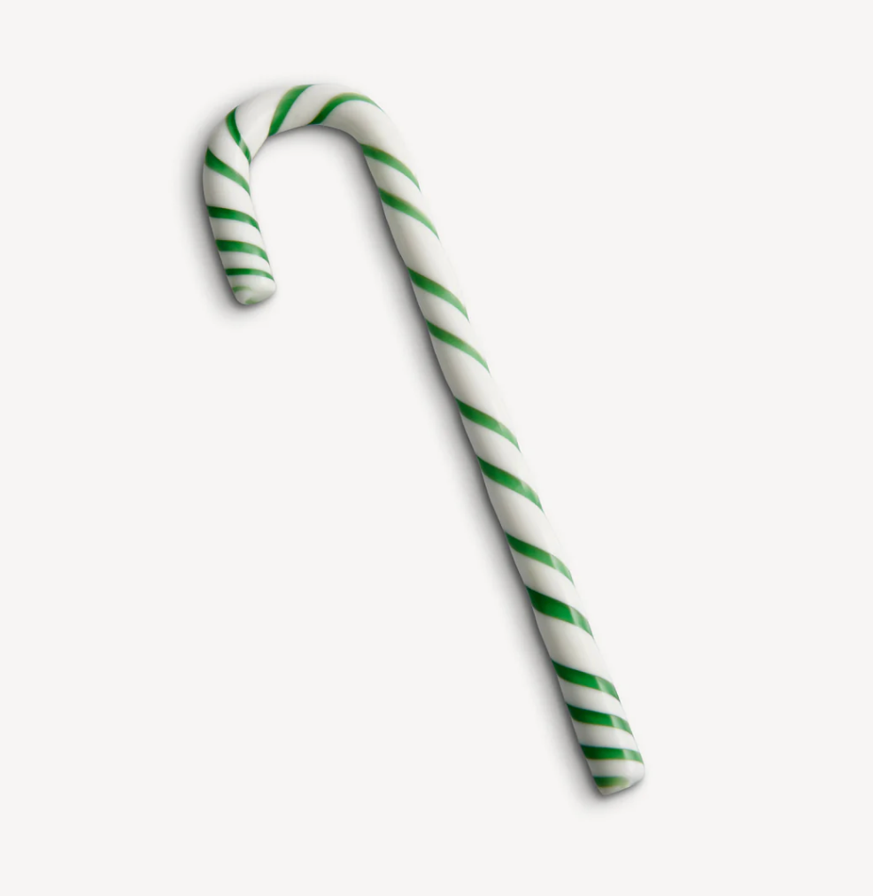 Glass Polka-Stripe Candy Canes