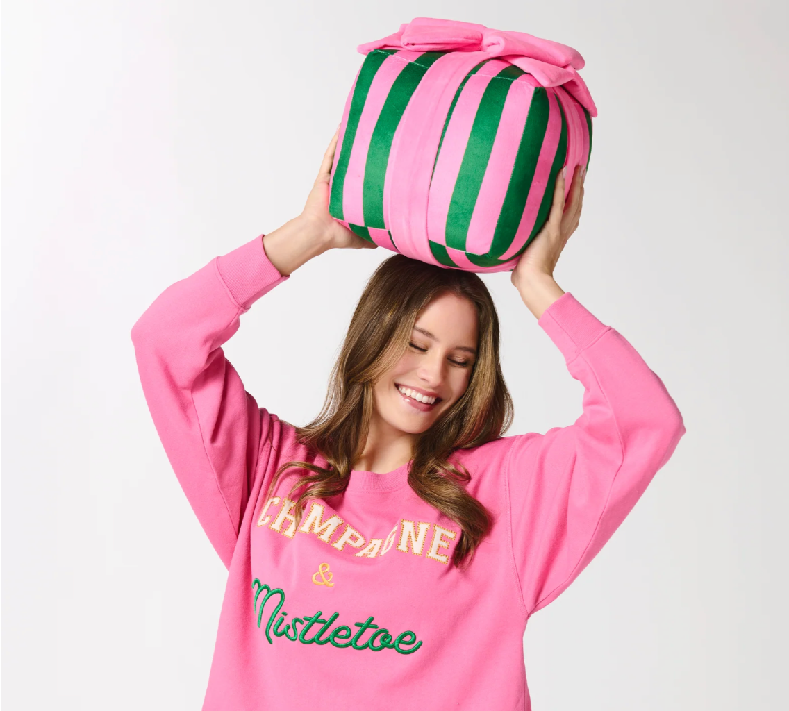 Shiraleah The Stripe Gift Box Medium Pillow