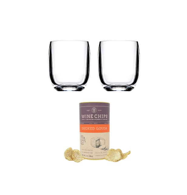 Branded Wine Glass & Gourmet Snack Set