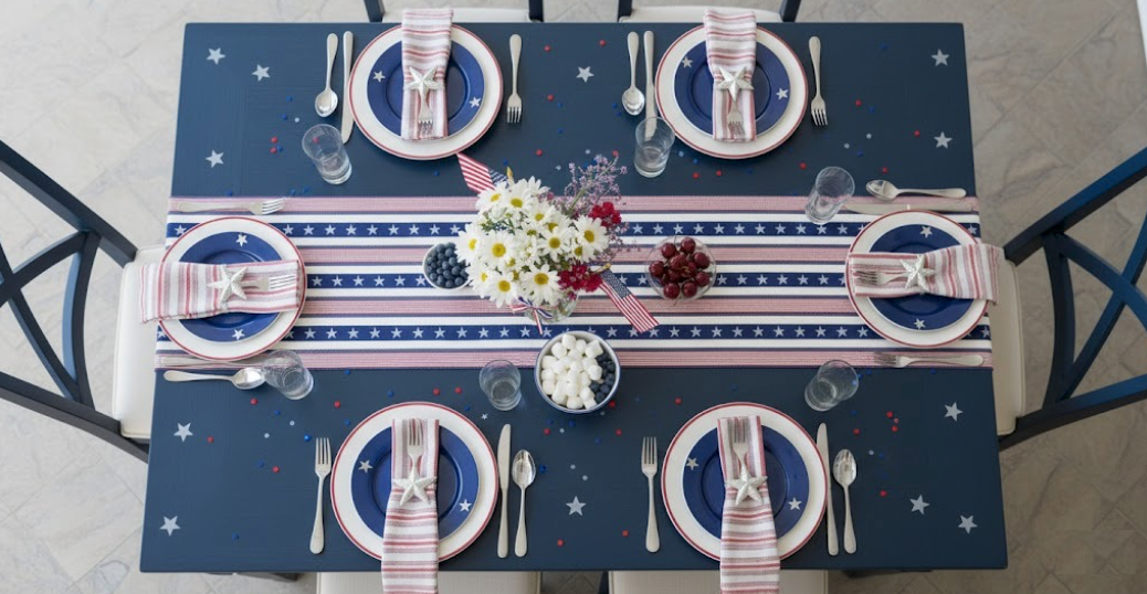 Stars And Stripes Table Runner