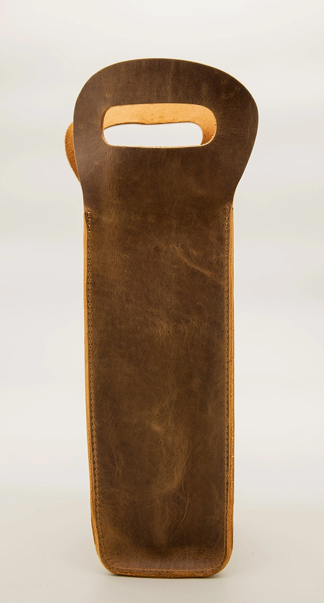 Leather Wine Tote