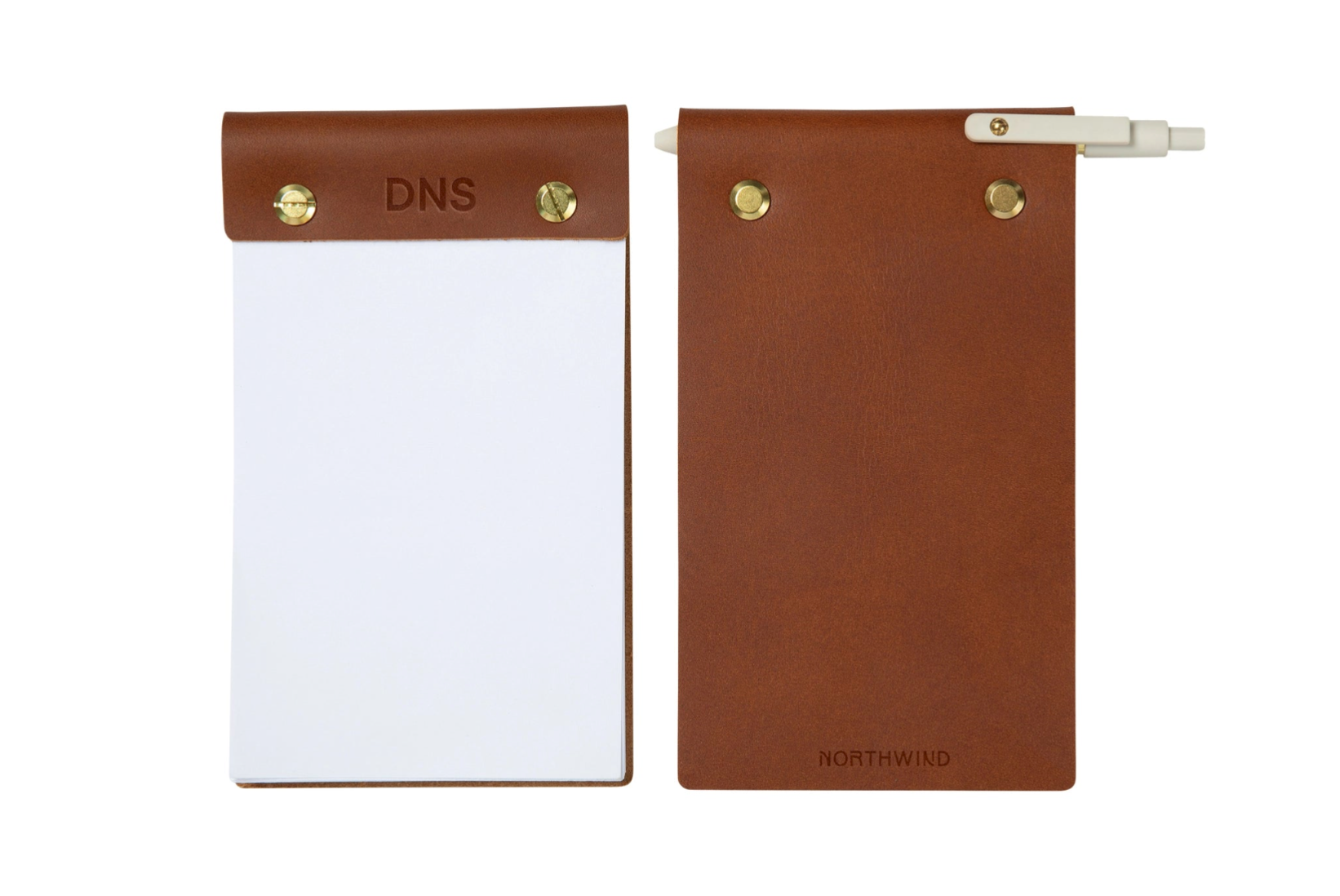 Simon Pearce Glass Phone Stand & Leather Notebook Set