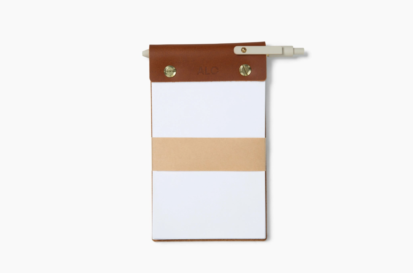 Simon Pearce Glass Phone Stand & Leather Notebook Set