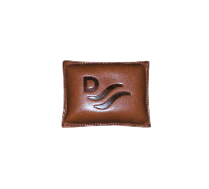 Simon Pearce Desk Clock & Leather Paperweight Set