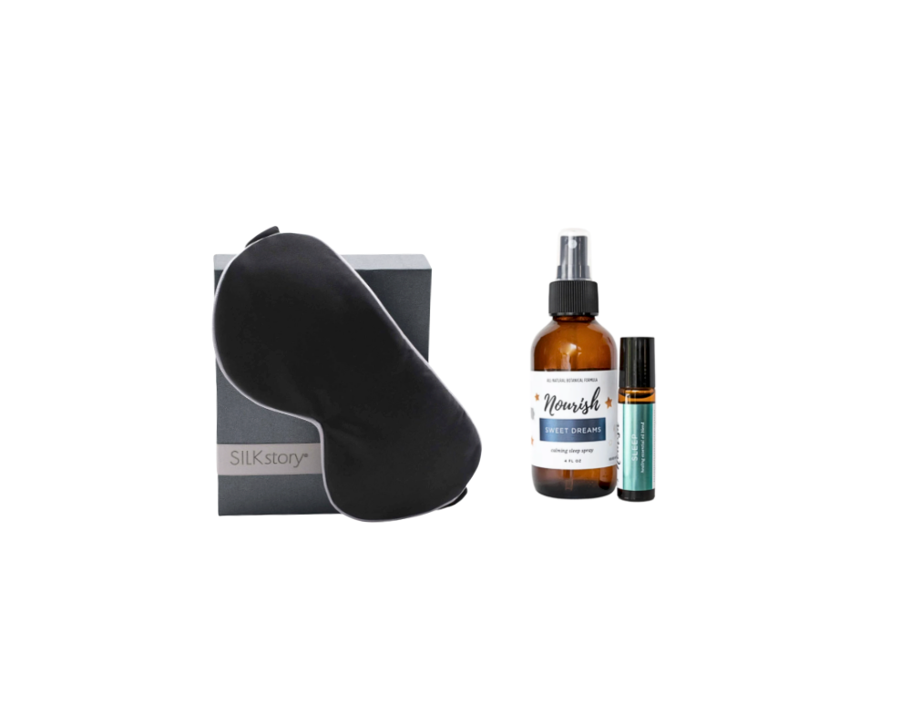 Silk Eye Mask & Essential Oils Sleep Set