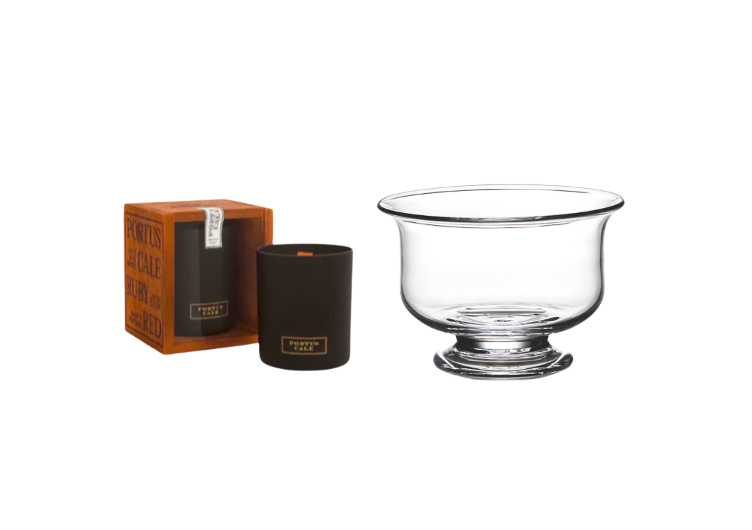 Luxury Candle & Personalized Glass Bowl Set