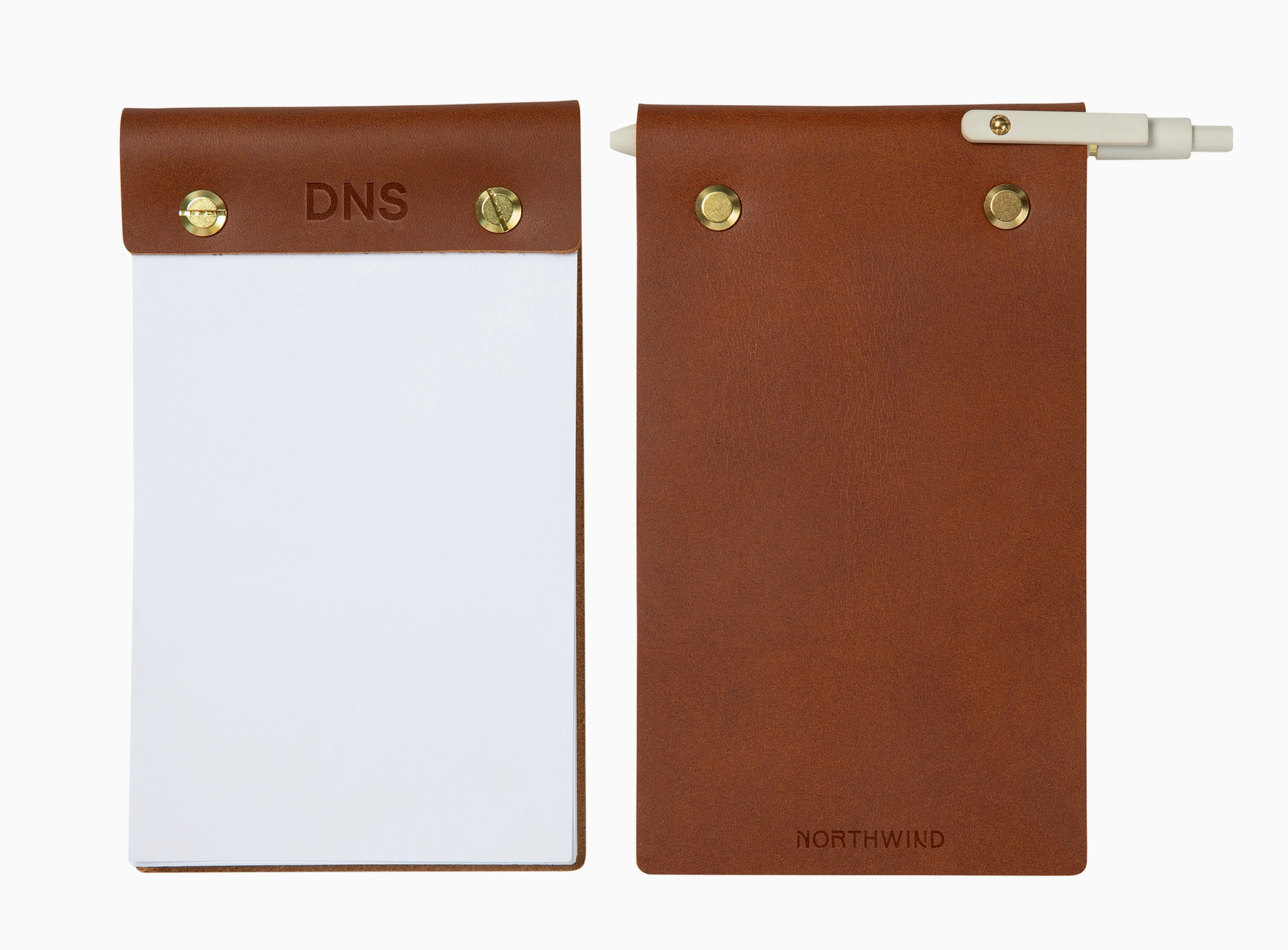 Leather Desk Jotter & Holiday Shortbread Set