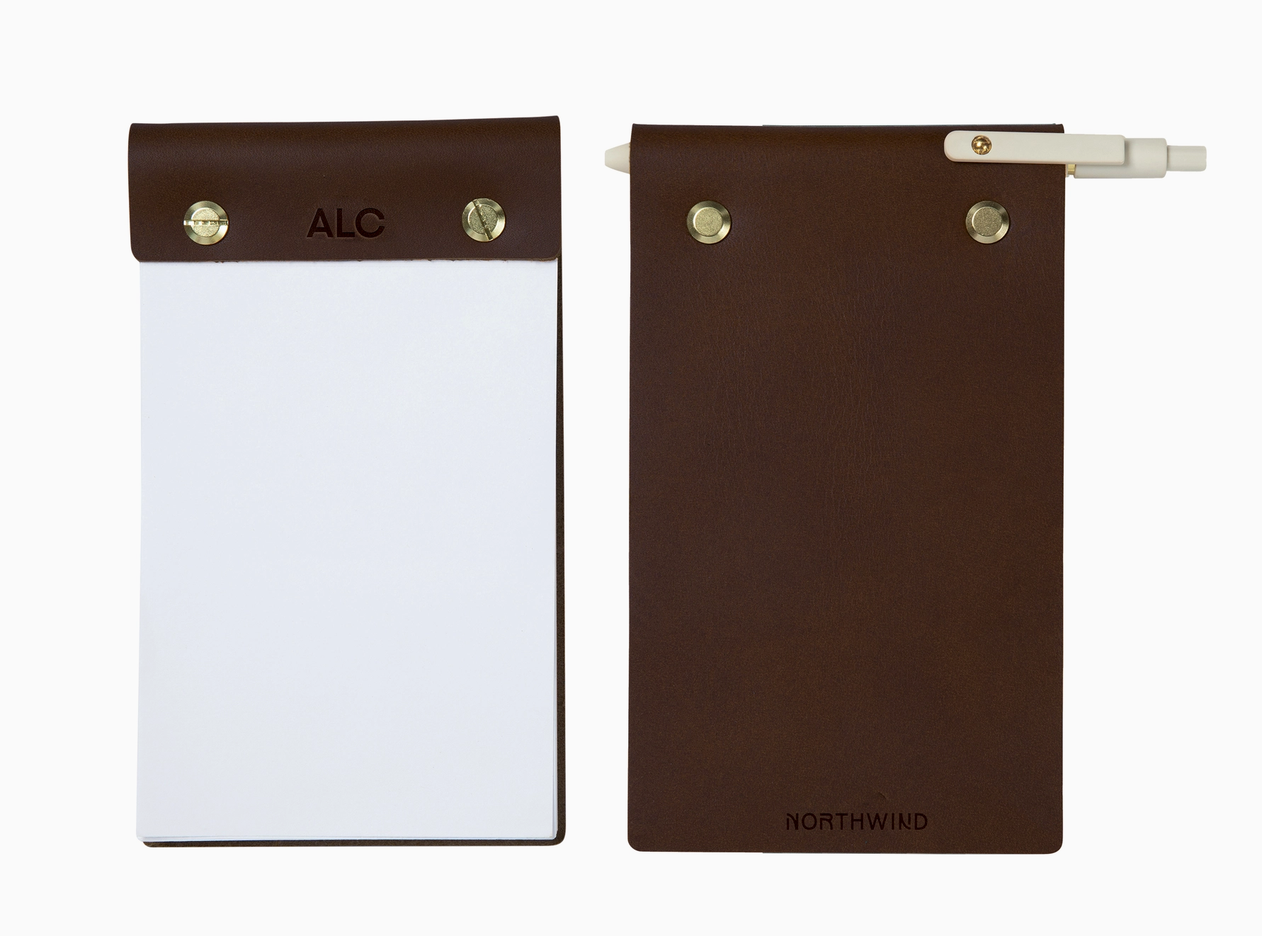 Leather Desk Jotter & Holiday Shortbread Set