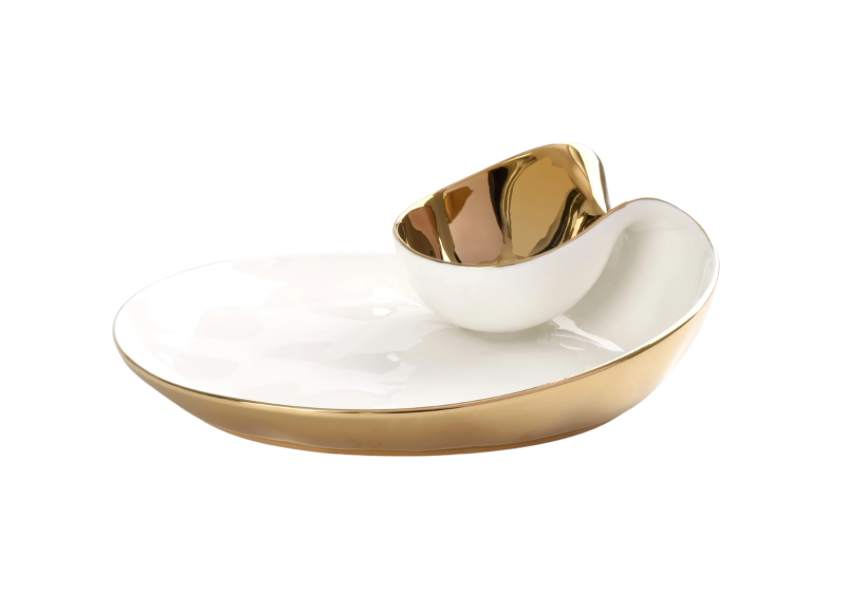 Chip & Dip Porcelain Tray