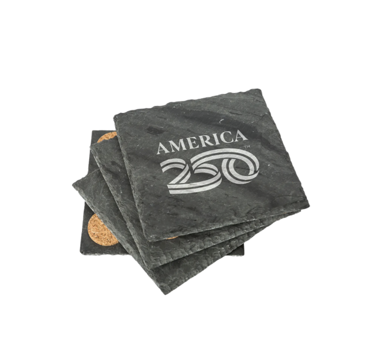 America 250 Slate Coasters, Set of 4