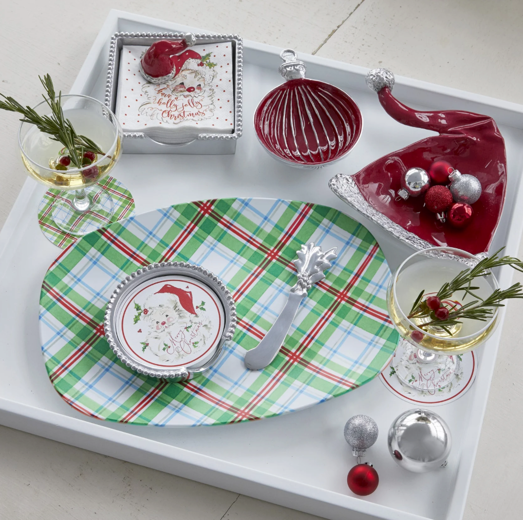 Mariposa Red Ornament Candy Dish