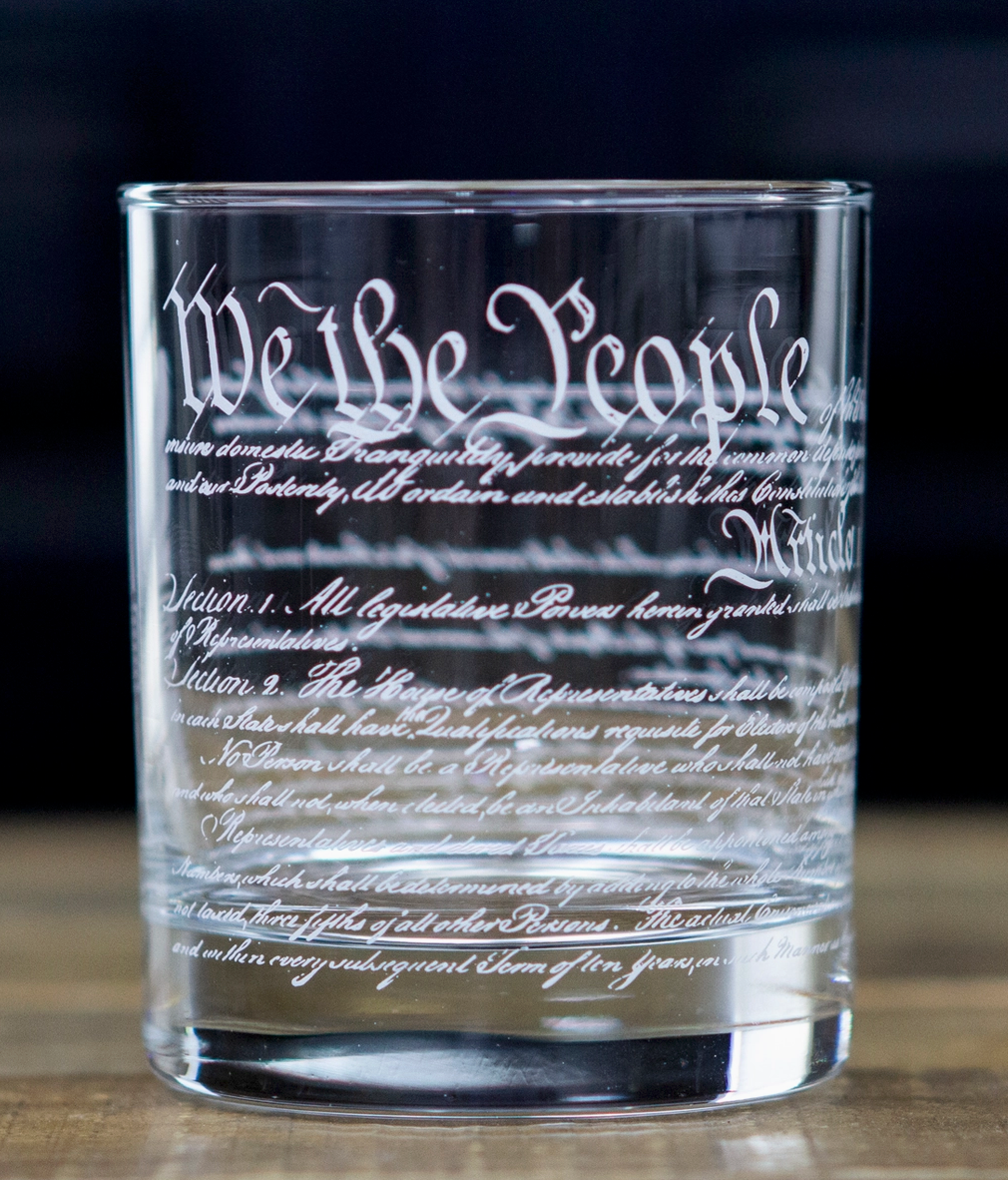We the People Constitution Whiskey Glass