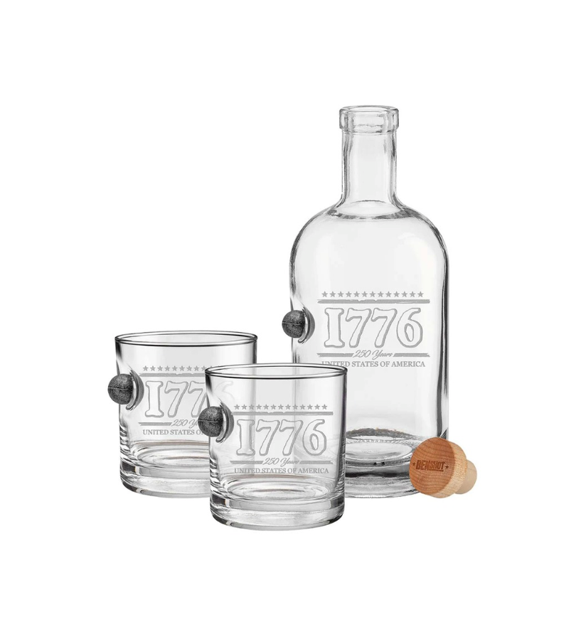 Benshot 1776 Musket Decanter & Rocks Glasses Set