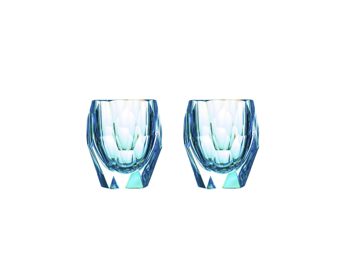 Vanity Aquamarine Unbreakable Glass - 7.5 oz - Set of Two