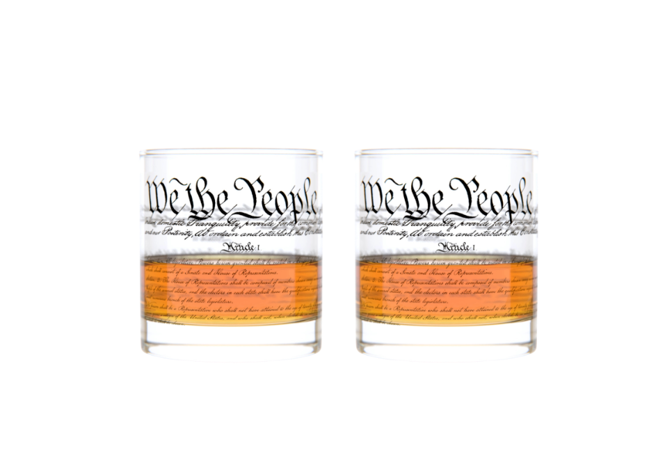 U.S. Constitution Rocks Glass - Set of 2