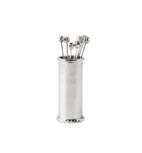 Graham Stainless Steel Cocktail Picks & Holder