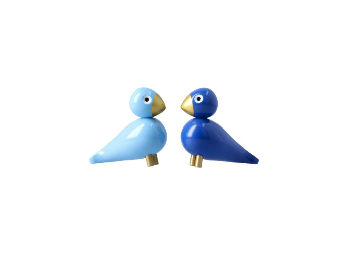 Kay Bojesen Winter Birds Liliput Blue/Light Blue Set