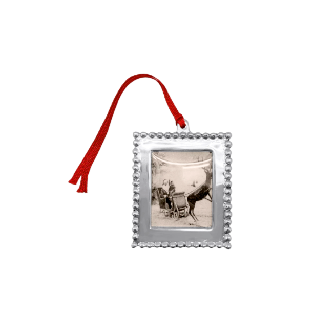 Mariposa Beaded Photo Ornament