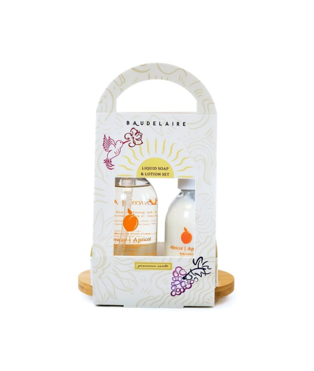 Baudelaire Bamboo Tray Soap & Lotion Sets
