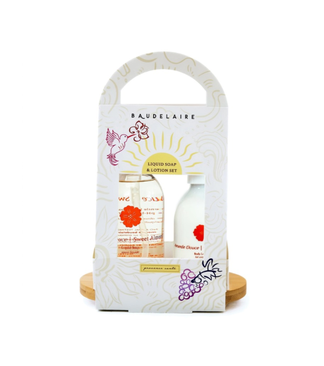 Baudelaire Bamboo Tray Soap & Lotion Sets