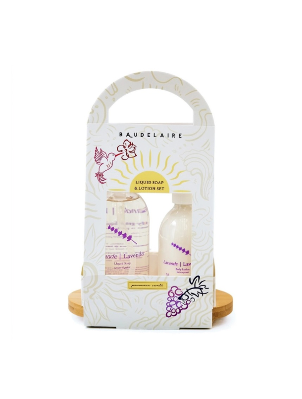 Baudelaire Bamboo Tray Soap & Lotion Sets