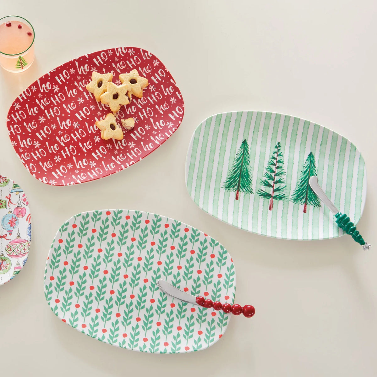 Mariposa Holly Berries Platter