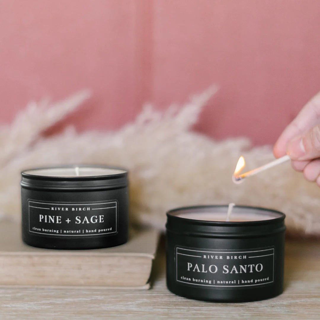 8 oz Holiday Soy Candle in Black Tin